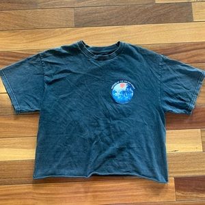 Brandy Melville Charcoal Gray Cropped T-Shirt